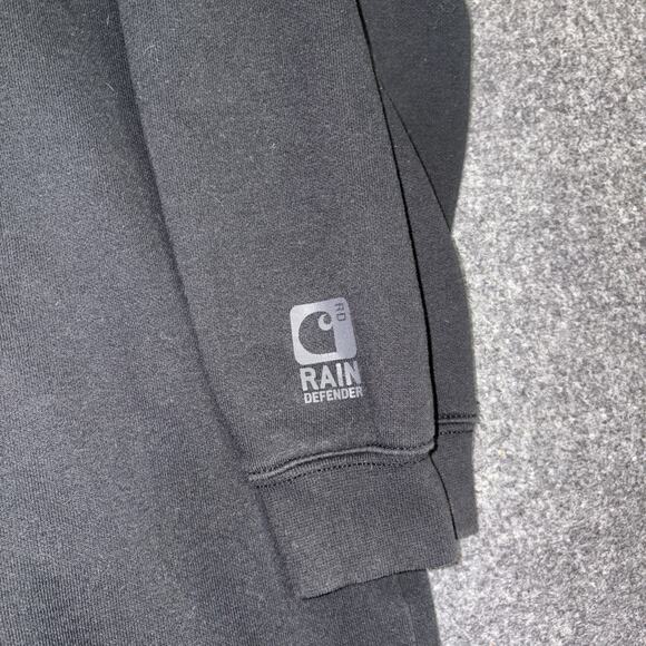 Carhartt Men's 4XL Rain Defender Original Fit Full-Zip Hooded Sweatshirt Black - Picture 3 of 9